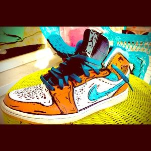 Custom cartoon Nike Jordan 1